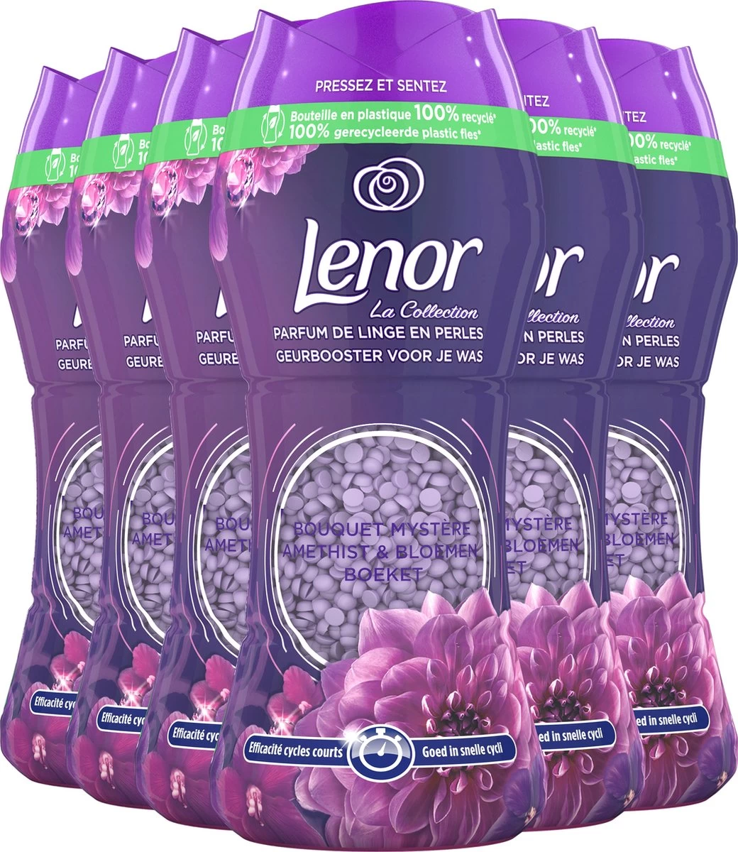 Lenor Amethist En Bloemen - In-Wash Geurbooster - Voordeelverpakking 6 X 16 Wasbeurten