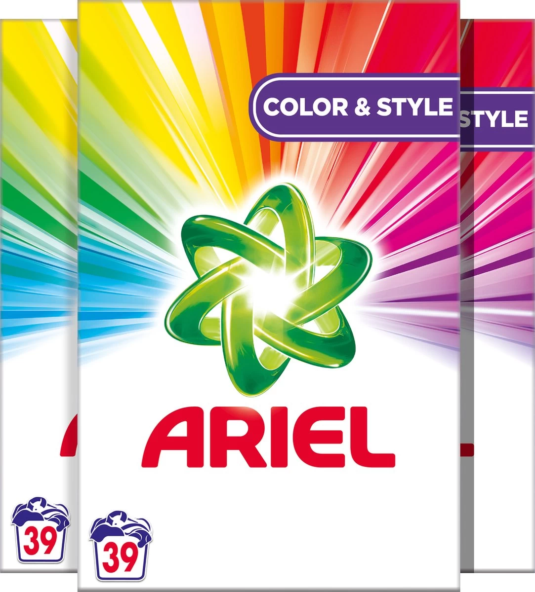Ariel Color Waspoeder - 3 X 39 Wasbeurten - Voordeelverpakking