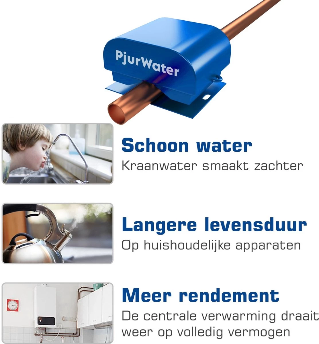PjurWater Professionele Waterontharder Magnetisch Waterverzachter Magneet Waterontkalker Water Filter - Afbeelding 4