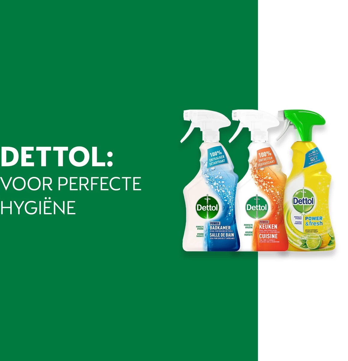 Dettol - 1,5L Allesreiniger Spray Power & Fresh - Badkamer 1x500 Ml Keuken 1x500ml Citrus 1x500ml - Voordeelverpakking - Afbeelding 5