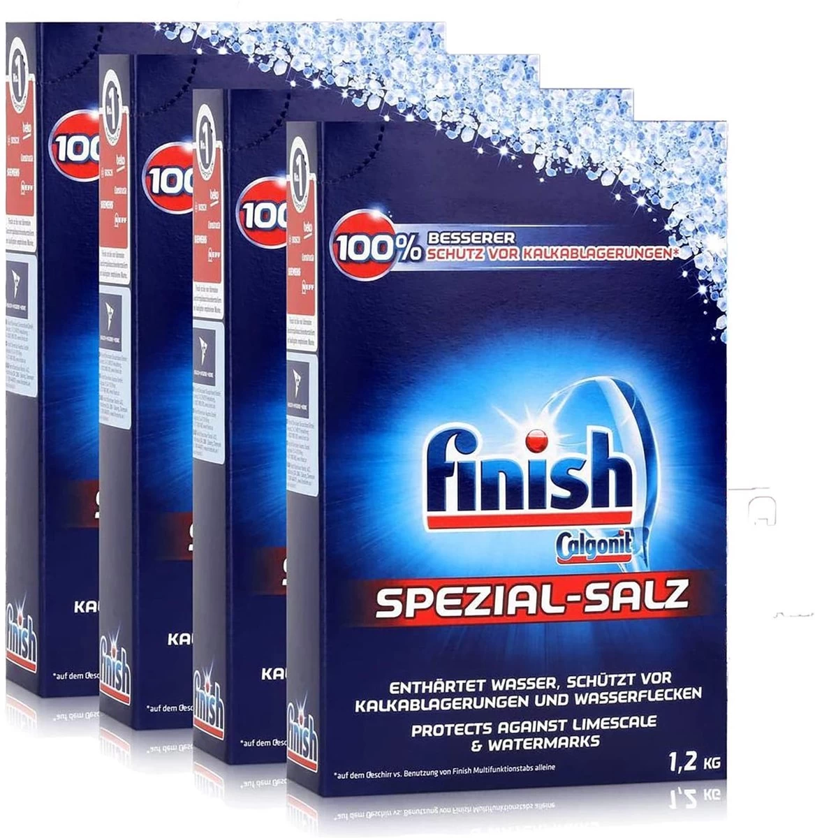 Finish Zout | Zout Vaatwasser | Korrels | Vaatwaszout | 4x 1,2kg = 4,8kg