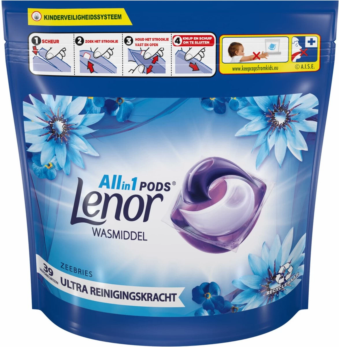 Lenor Wasmiddel All-in-1 Pods Zeebries 39 Stuks