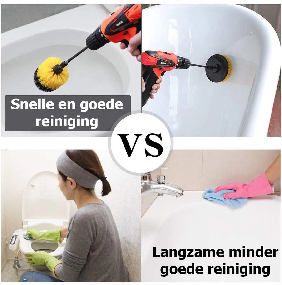 ESSIBLE Schrobborstel - Polypropyleen - Borstel Boormachine - Schrobborstel - Schuurborstel - Automatische Reiniging - 3 Delige Borstelset Voor Boormachine - Afbeelding 5