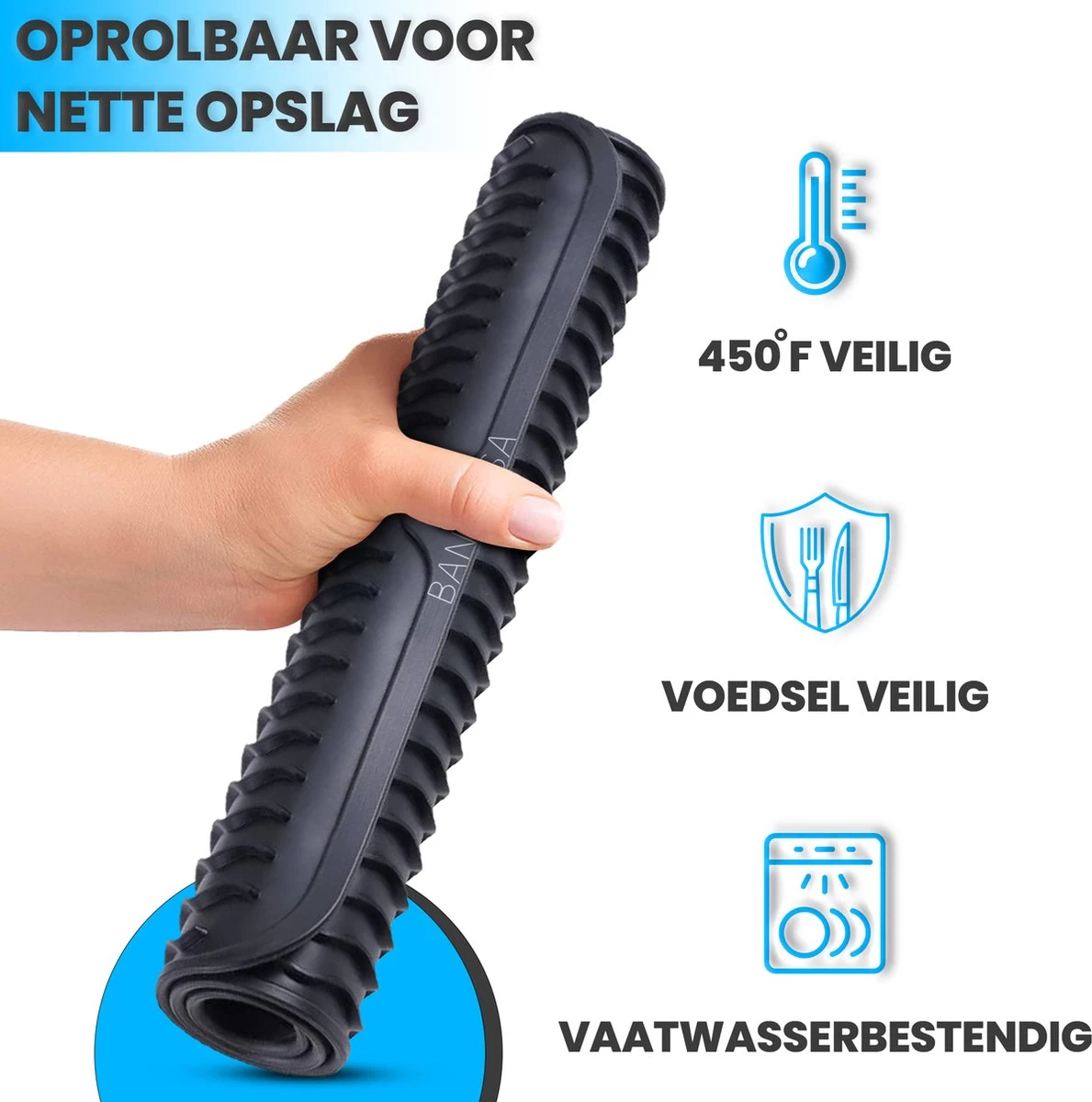 Bangosa Afdruipmat - Vaat Afwas Droogmat - Siliconen 50 X 40 - Afbeelding 7