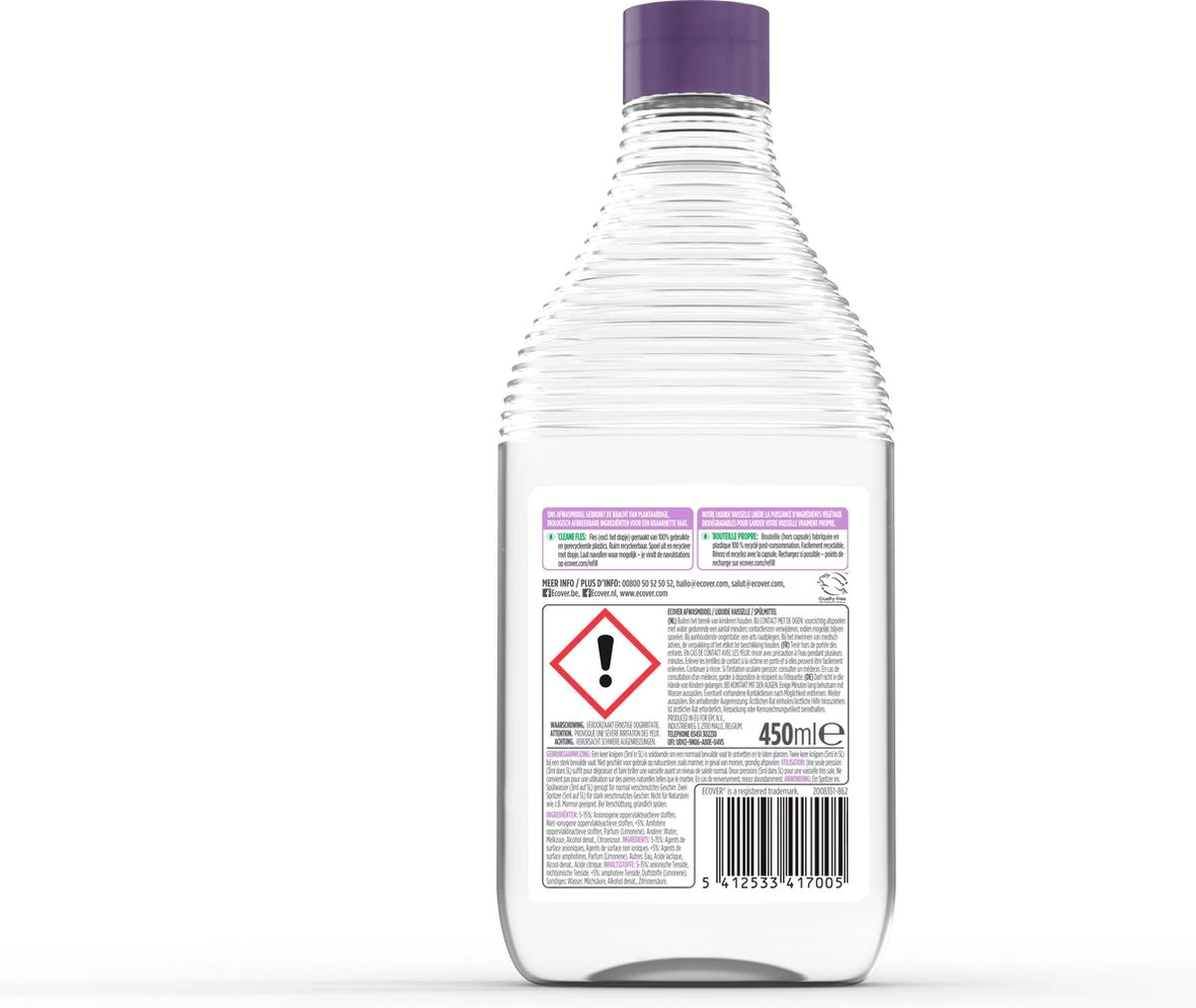 Ecover - Afwasmiddel - Lelie & Lotus - Voordeelverpakking 8 X 450 Ml - Afbeelding 5