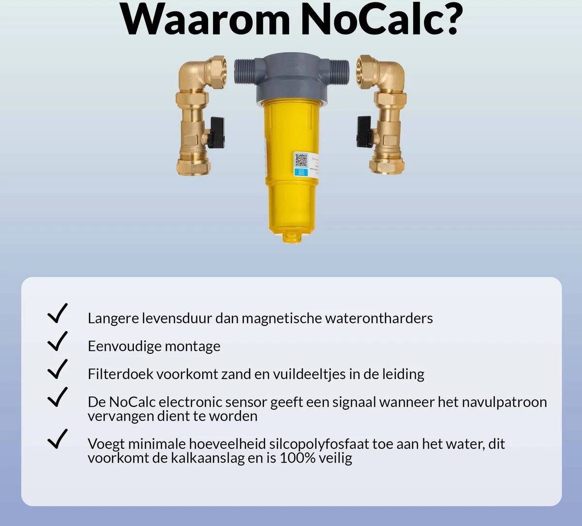 NoCalc CombiCompact PRO Starter Set - Incl. Sensor En Patroon - Waterontharder - Waterontkalker - Afbeelding 2