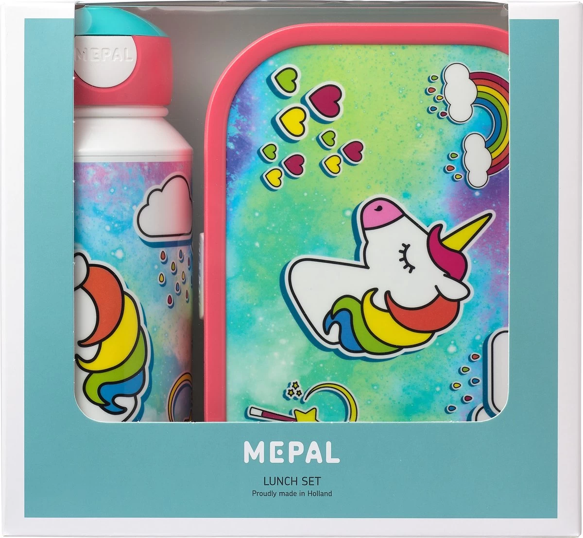 Mepal – Lunchset Campus (pu + Lb) – Pop-up Drinkfles En Broodtrommel Voor Kinderen – Unicorn – Bento Box – Lekvrij - Afbeelding 9