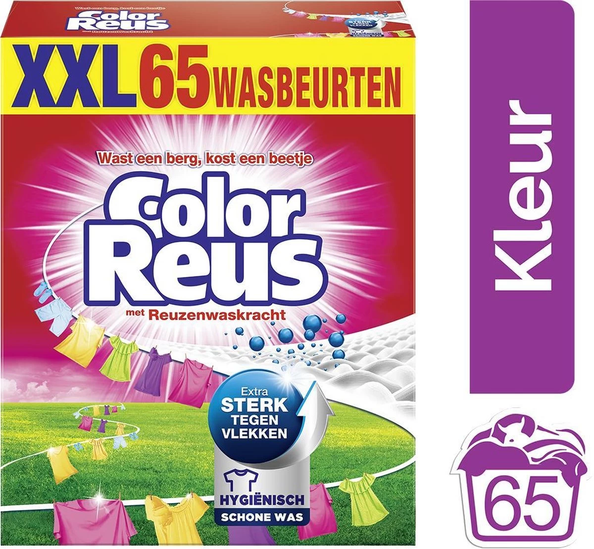 Color Reus Waspoeder Wasmiddel - Witte Reus - Voordeelverpakking - 65 Wasbeurten - Afbeelding 2