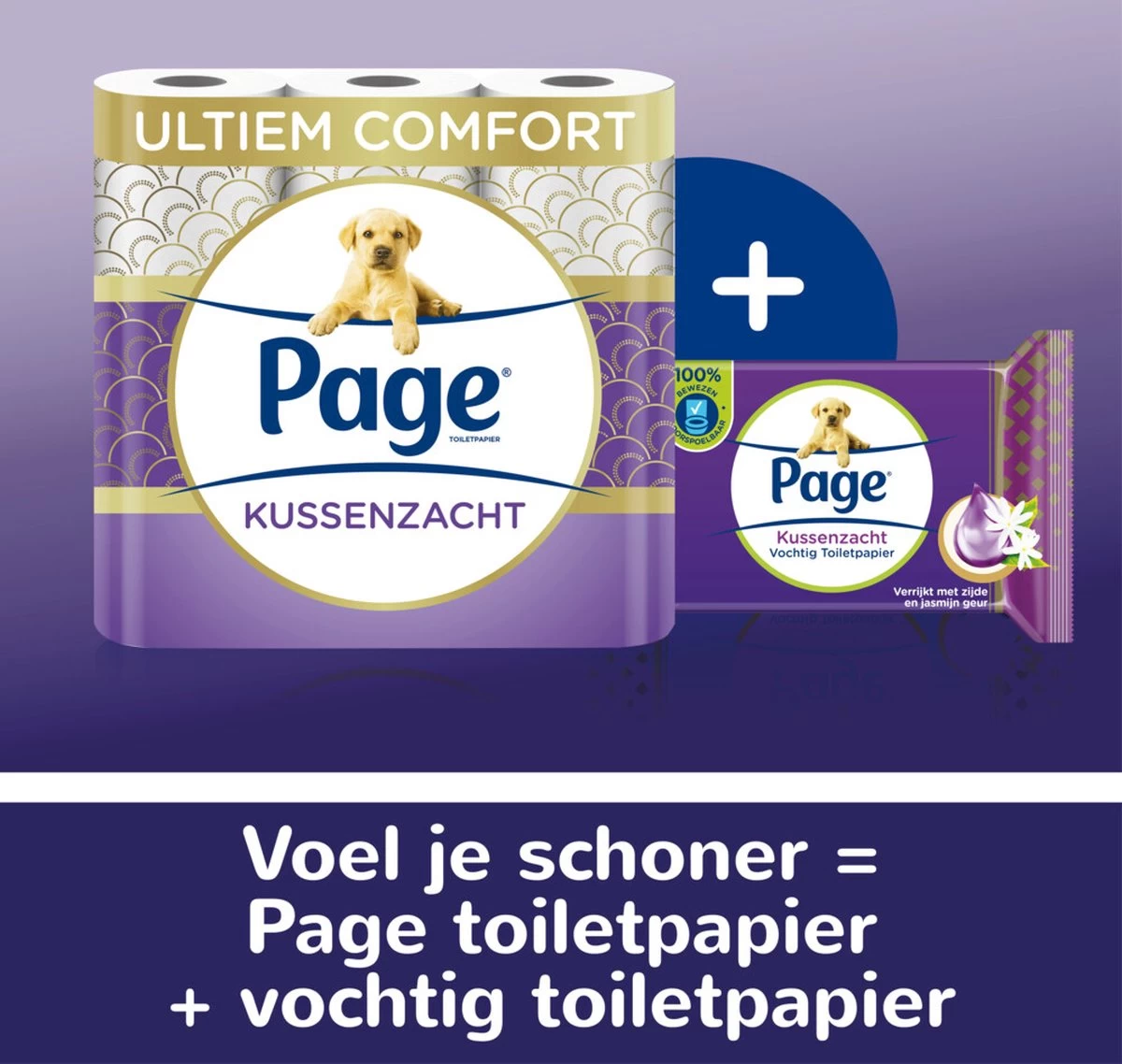 Page Vochtig Toiletpapier - 12 X 38 Stuks - Kussenzacht Vochtig Wc Papier - Voordeelverpakking - Afbeelding 3