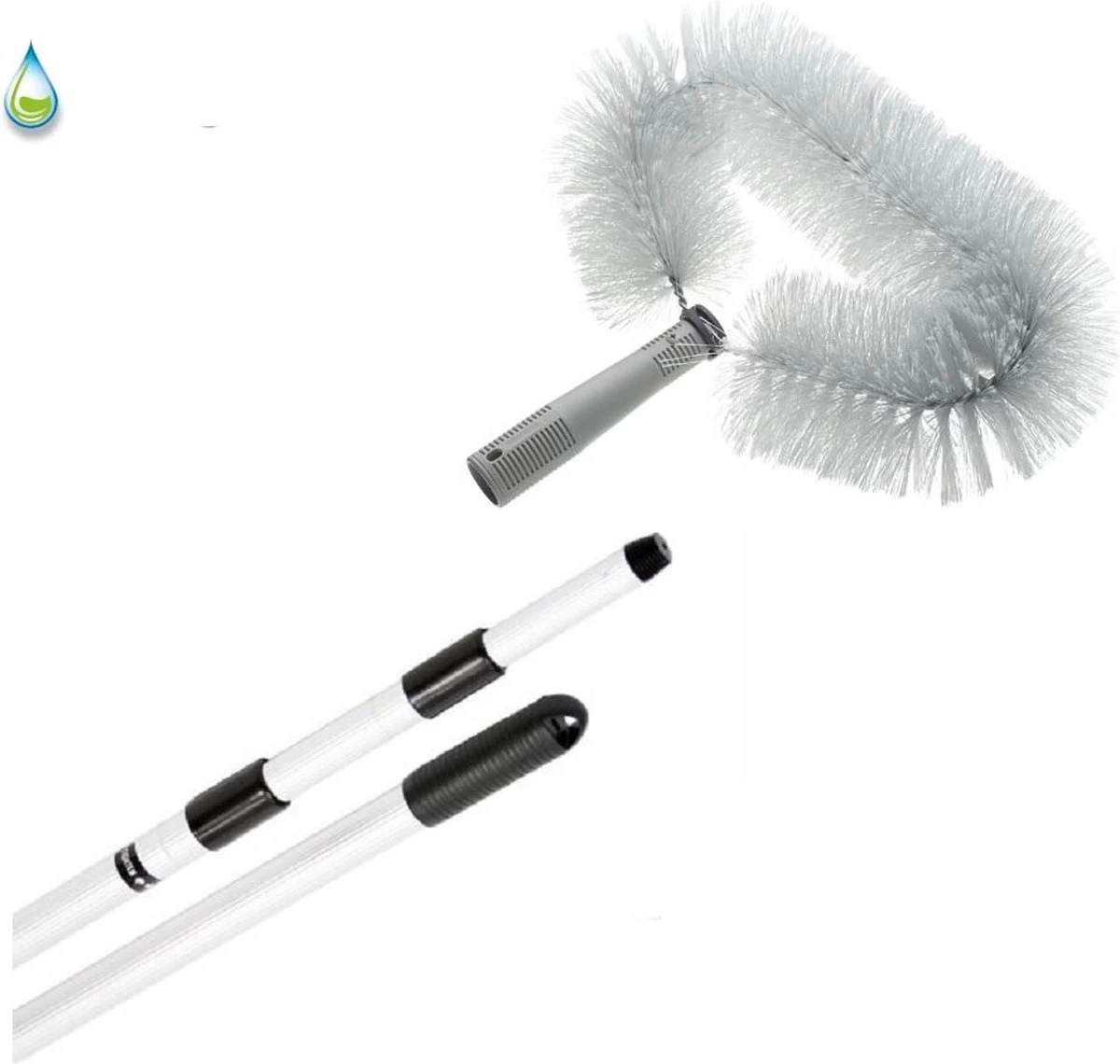 Ragebol Driehoek Met Telescoopsteel, Plumeau Uitschuifbaar Tot 6 Meter