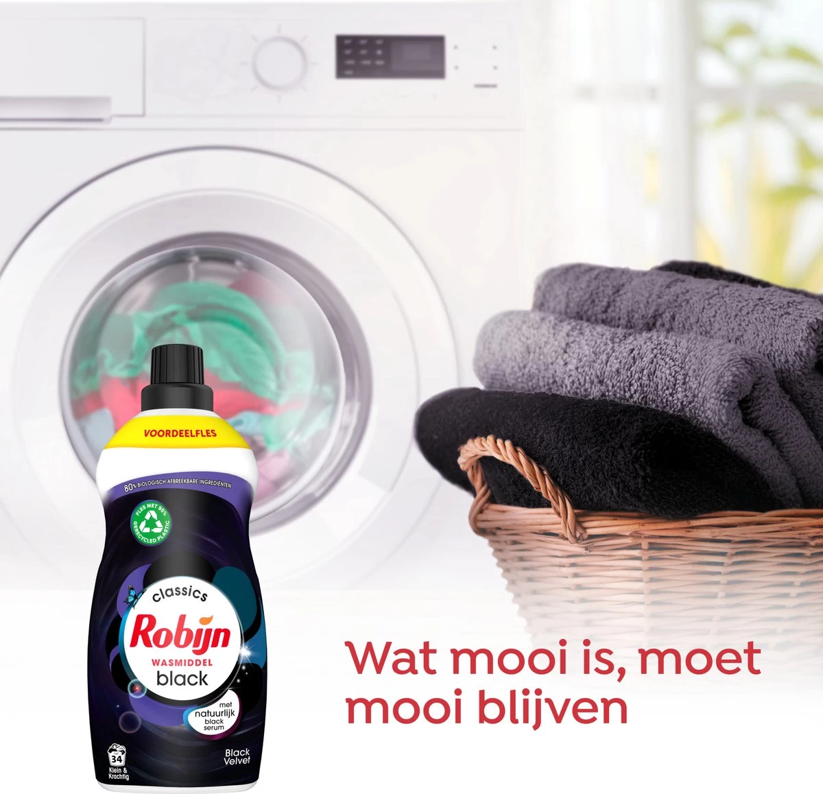 Robijn Klein & Krachtig Classics Black Velvet Vloeibaar Wasmiddel - 2 X 34 Wasbeurten - Voordeelverpakking - Afbeelding 4