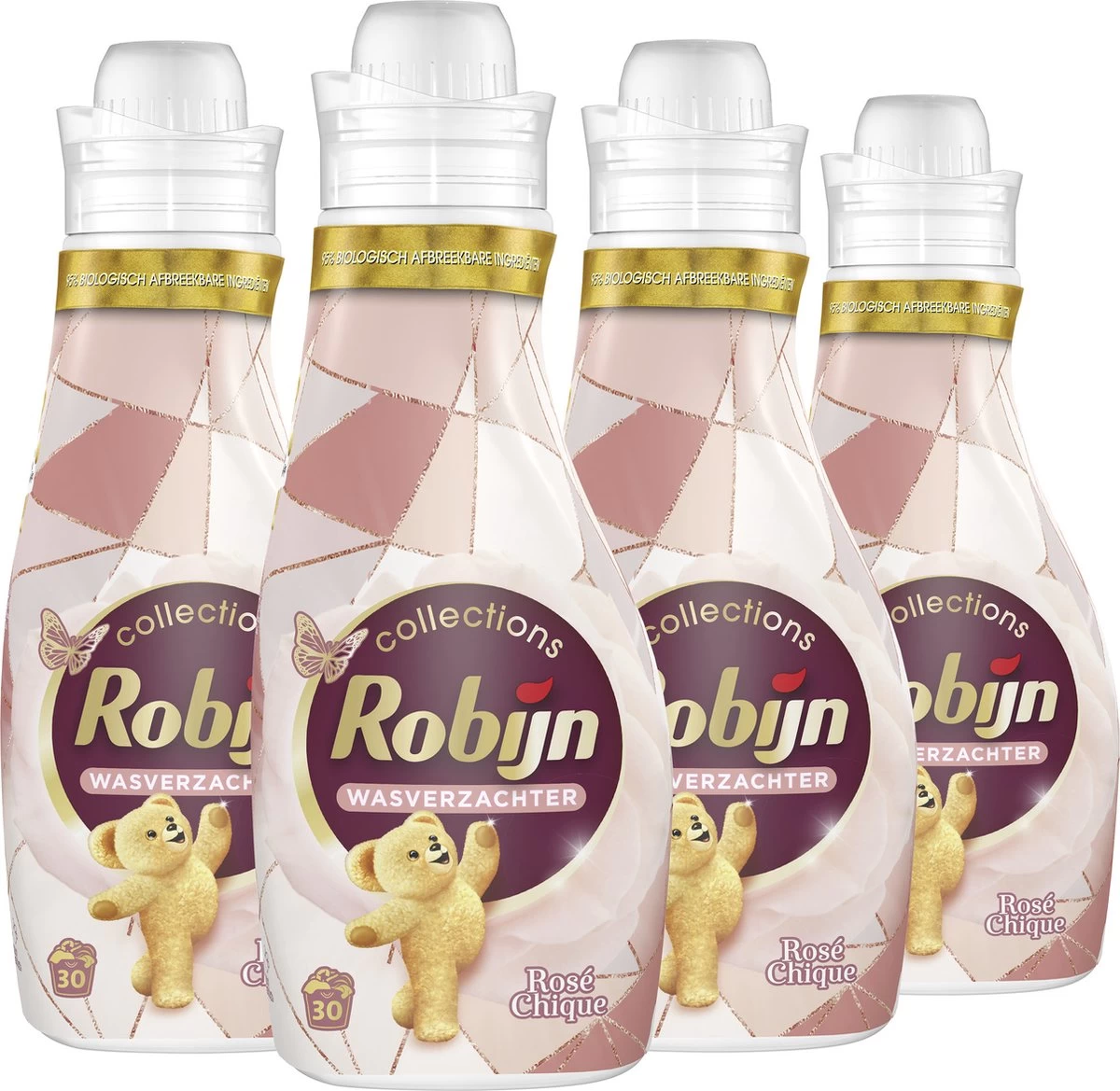 Robijn Collections Rosé Chique Wasverzachter - 4 X 750 Ml - Voordeelverpakking - Afbeelding 2