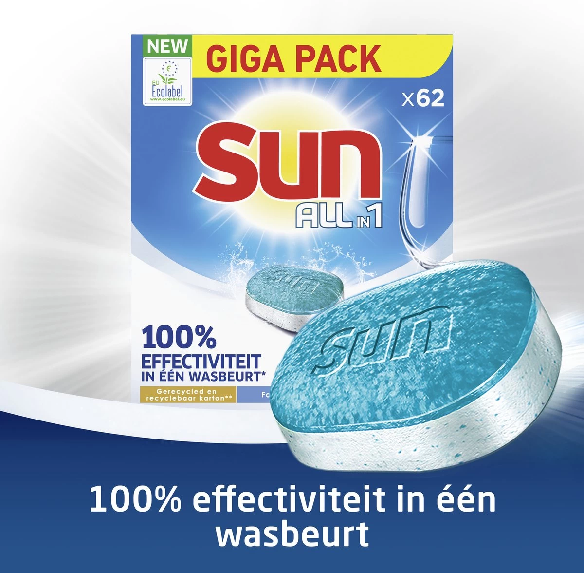 SUNĀ® Sun All-in 1 Normaal Vaatwastabletten - 62 Tabletten - Voordeelverpakking - Afbeelding 5