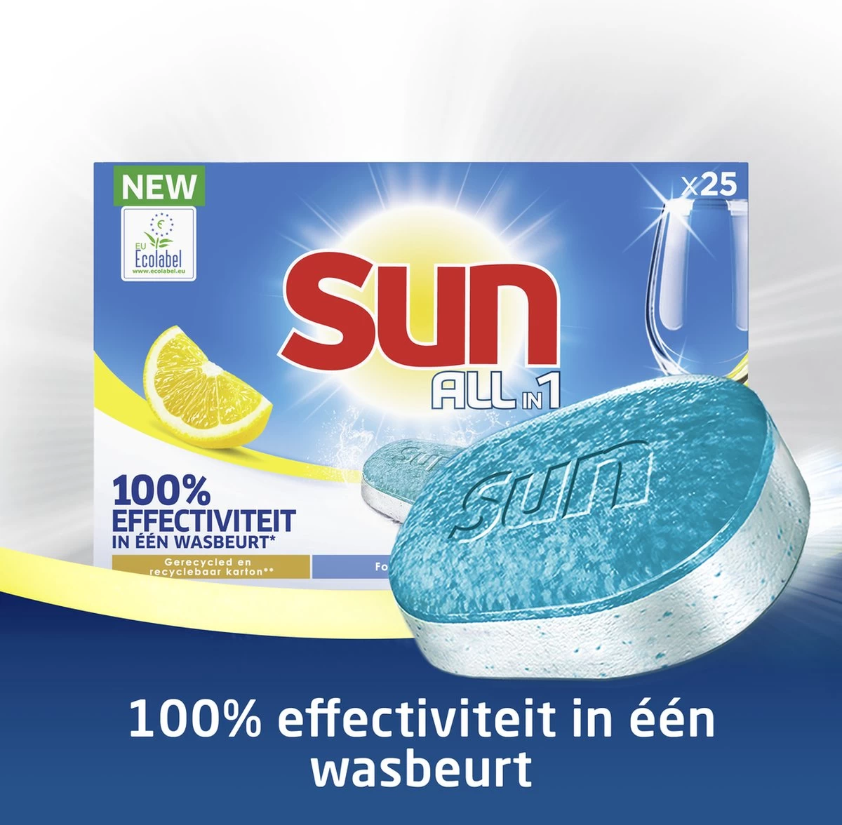 SUNĀ® Sun All-In-1 Citroen Vaatwastabletten - 7 X 24 Tabletten - Voordeelverpakking - Afbeelding 9