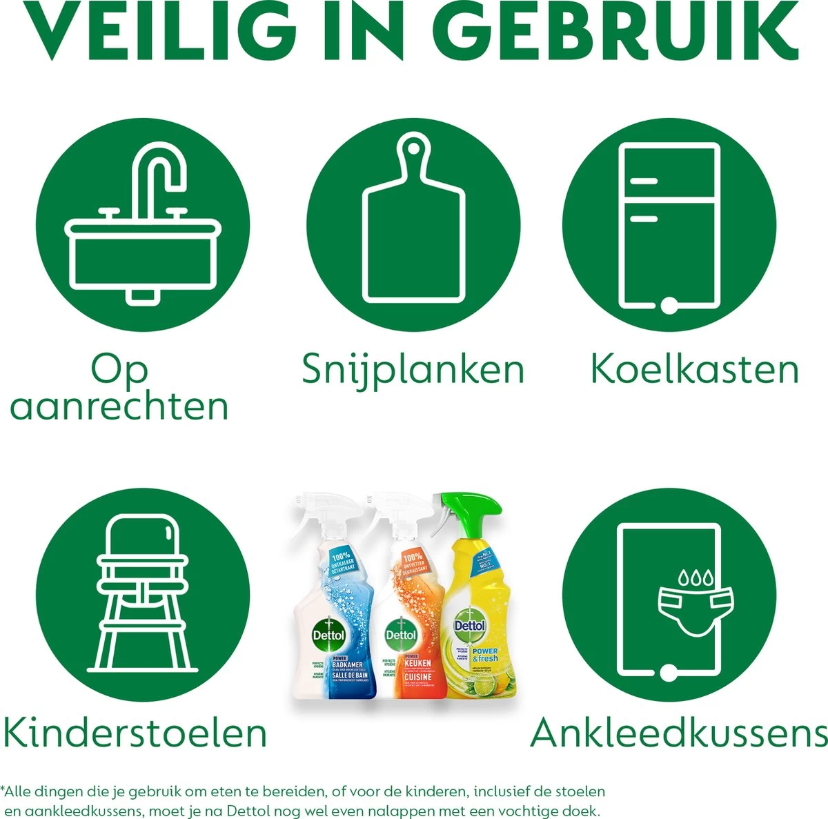 Dettol - 1,5L Allesreiniger Spray Power & Fresh - Badkamer 1x500 Ml Keuken 1x500ml Citrus 1x500ml - Voordeelverpakking - Afbeelding 2