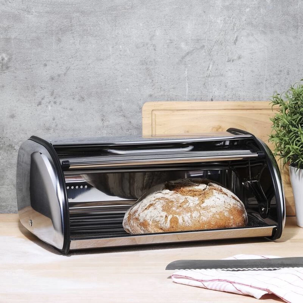 Haushalt Broodtrommel - Schuifdeksel - RVS - Afbeelding 3