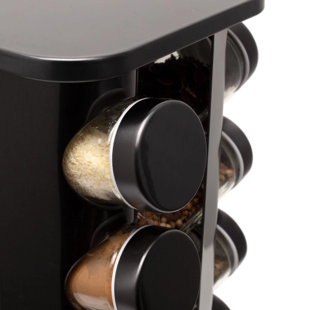 Pazzo Goods - Kruidenrek Staand - Kruidenrek Met Potjes - Zwart - RVS - Kruidenrek Draaibaar - 20 Kruidenpotjes - Inclusief Stickers & Stift - Kruiden Carrousel - Afbeelding 7