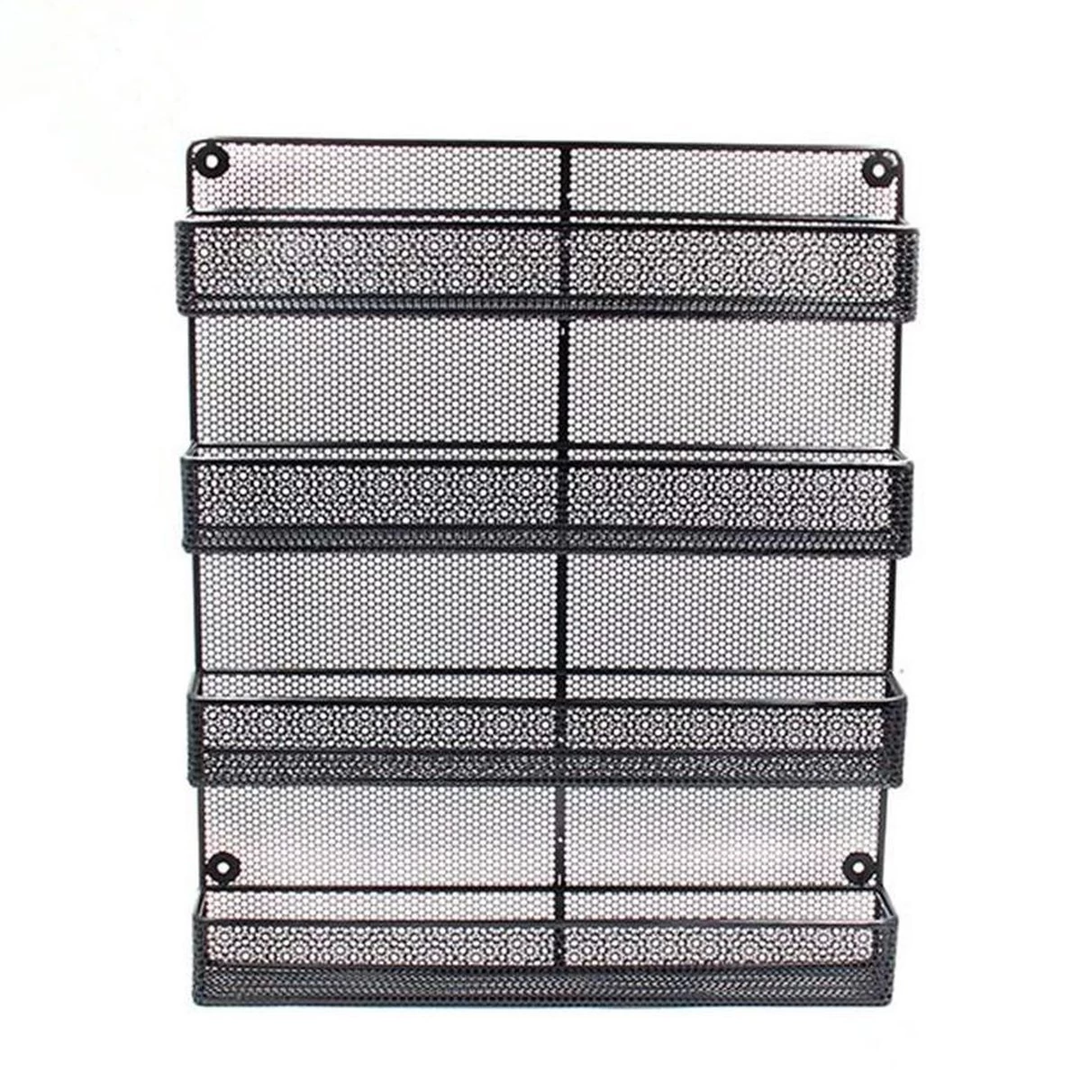 QUVIO Groot Kruidenrek Staal - Ophangbaar - Voor 32 Kruidenpotjes - 4 Laags - Zwart - Afbeelding 2