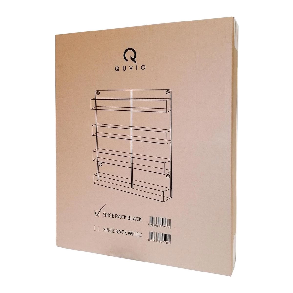 QUVIO Groot Kruidenrek Staal - Ophangbaar - Voor 32 Kruidenpotjes - 4 Laags - Zwart - Afbeelding 4