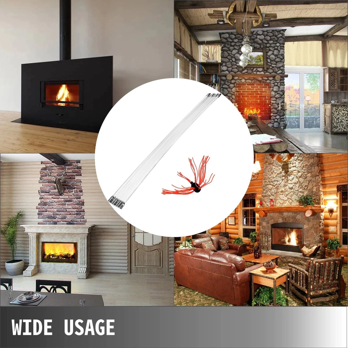 Vevor™ Schoorsteenveegset - Schoorsteen Borstel - Schoorsteenreiniger - Veegkit - 8 M - Afbeelding 7