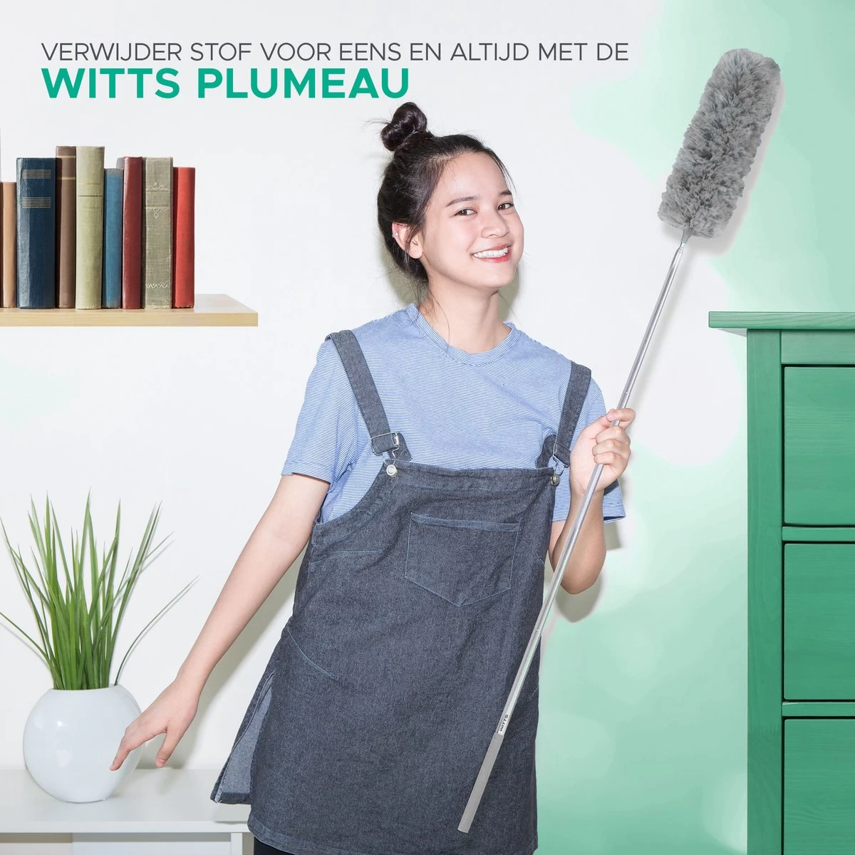 WITTS Telescopische Plumeau - Ragebol – Uitschuifbaar - Grijs - Afbeelding 7