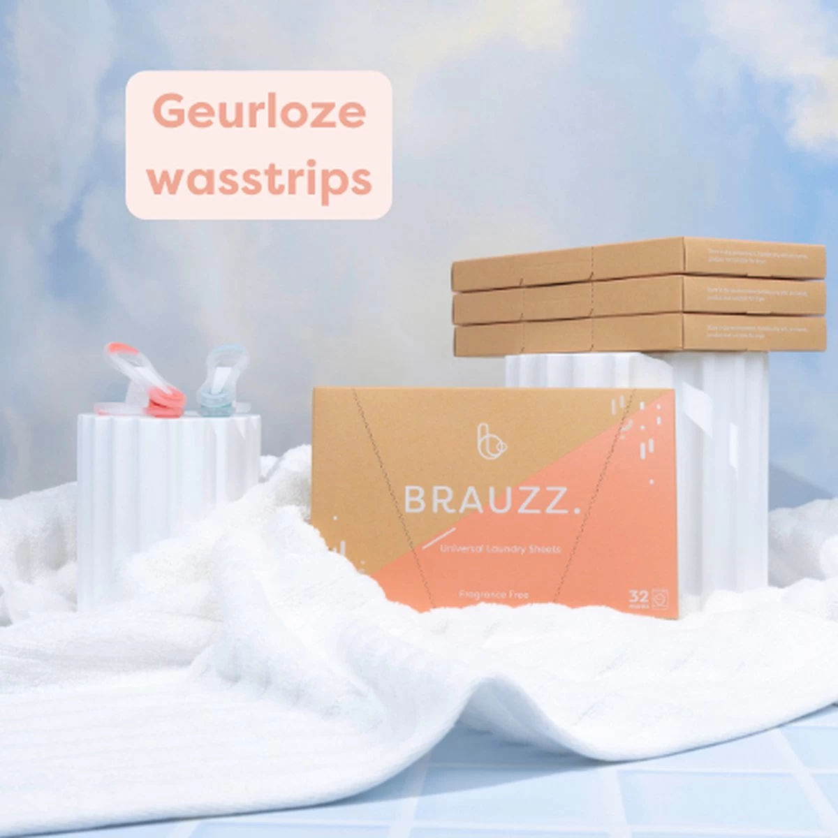 Brauzz - Wasstrips - 32 Wasbeurten - Geurloos - Afbeelding 2