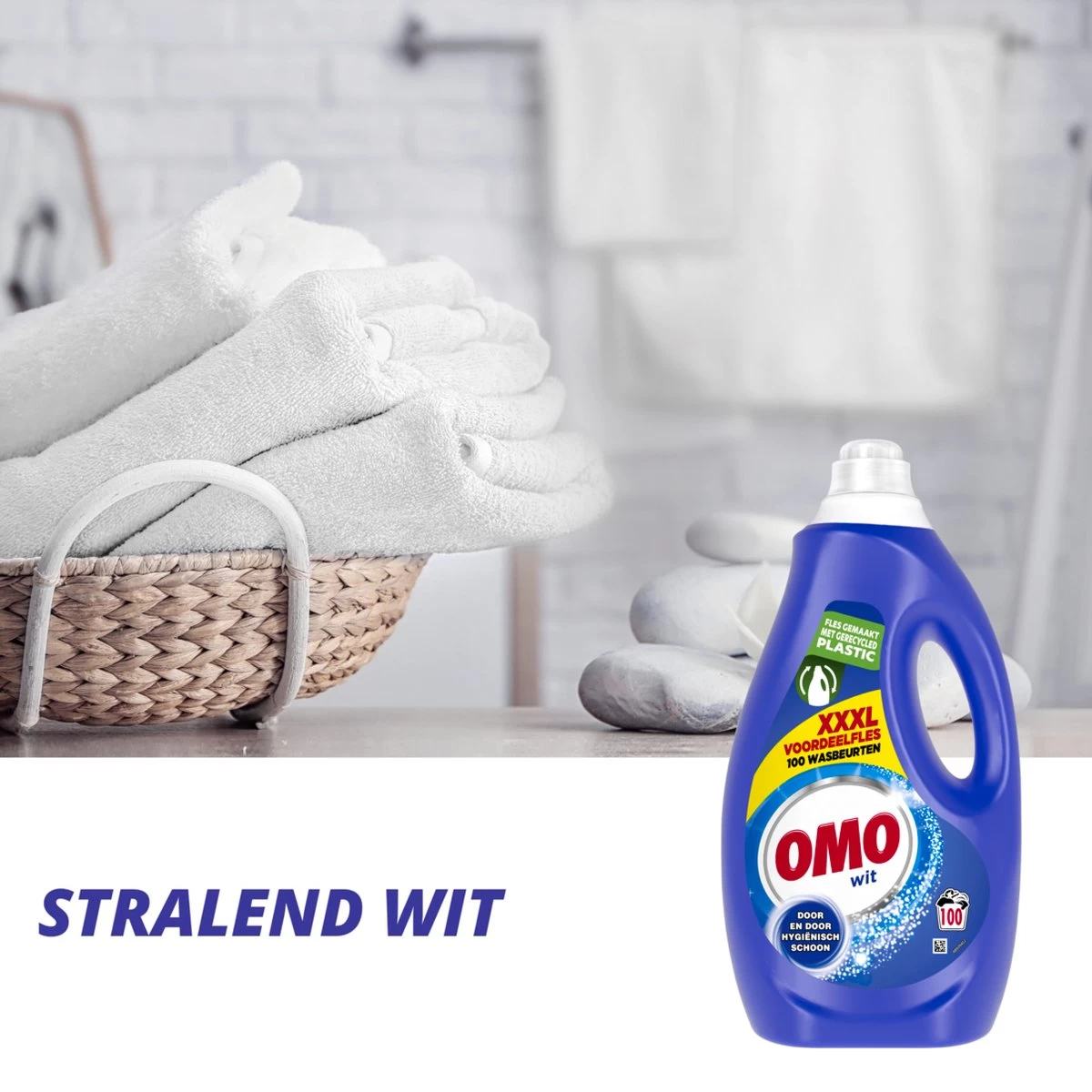 Omo Vloeibaar Wasmiddel Wit - 100 Wasbeurten - Grootverpakking - Afbeelding 4