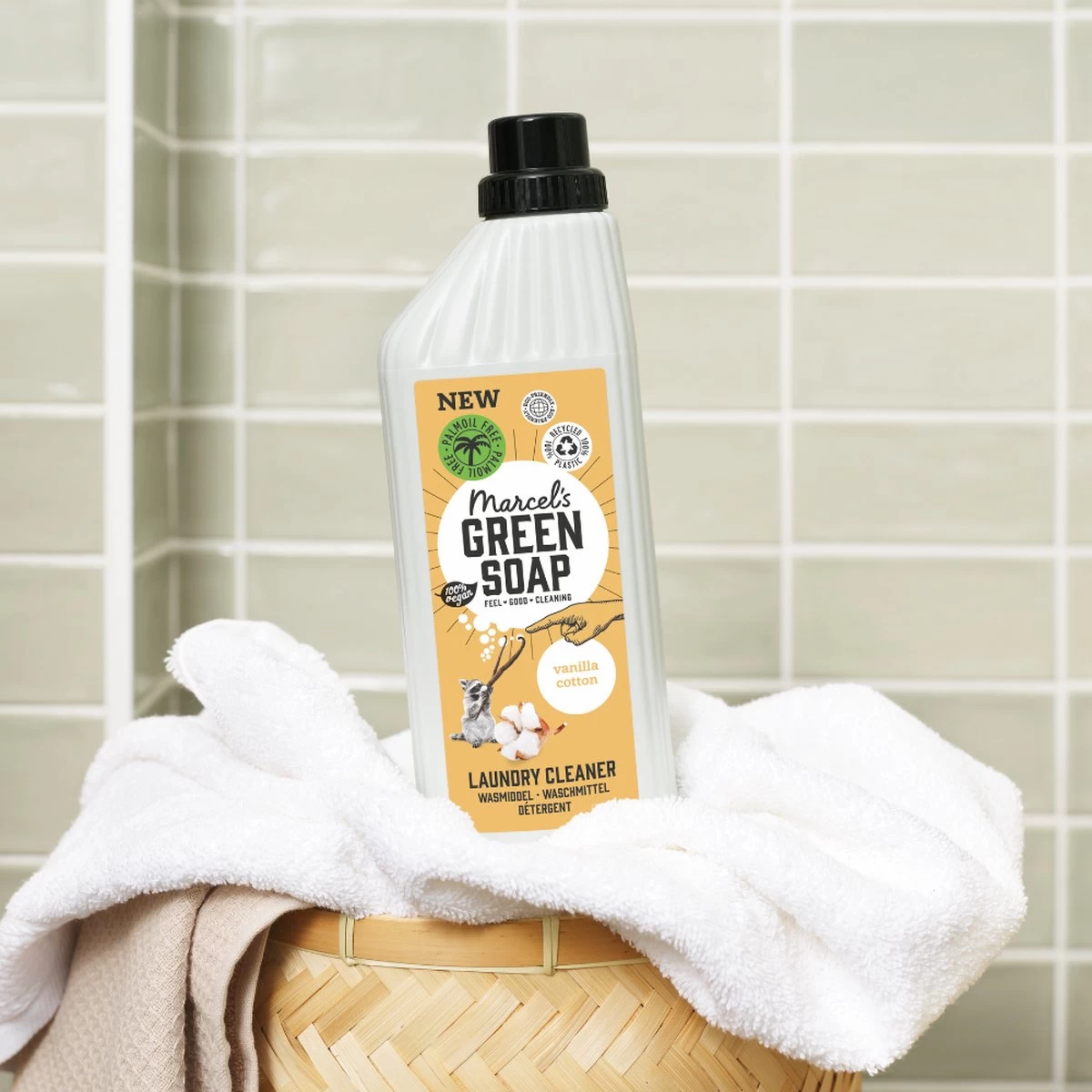 Marcel's Green Soap Wasmiddel Vanille & Katoen - 19 Wasbeurten - 1 Liter - Palmolievrij - Afbeelding 2