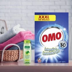 Omo Wit Waspoeder XXXL 100 Wasbeurten 7kg Wasmiddel + Met Komili Shampoo 200ml