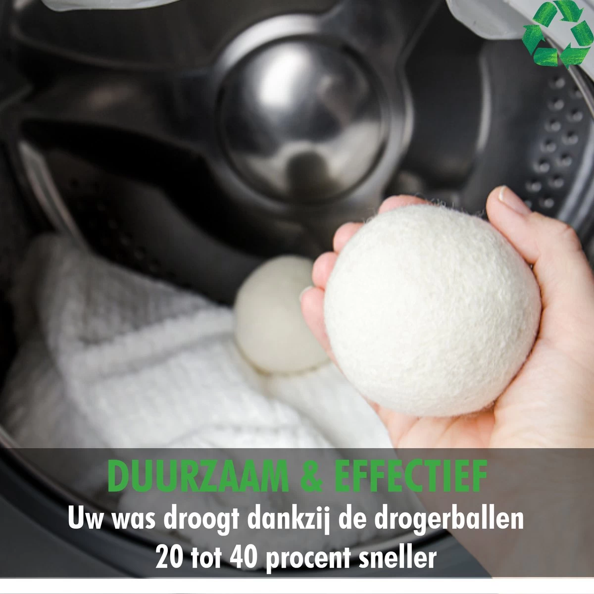 Merkloos Drogerballen Wol XL 6 Stuks - Duurzaam - Wasverzachter - Drogerbollen - Wasdrogerballen - Wasbollen - Afbeelding 4