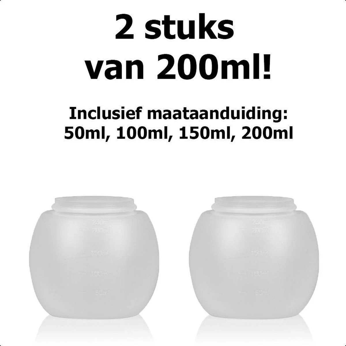 Dayshake Doseerbol Met Maataanduidingen (2 Stuks) - 200 Ml- Vloeibaar Wasmiddel Doseren - Wasbol - Herbruikbaar - Plastic - Voor Wasmachine - Alternatief Voor Doseerdop - Afbeelding 3