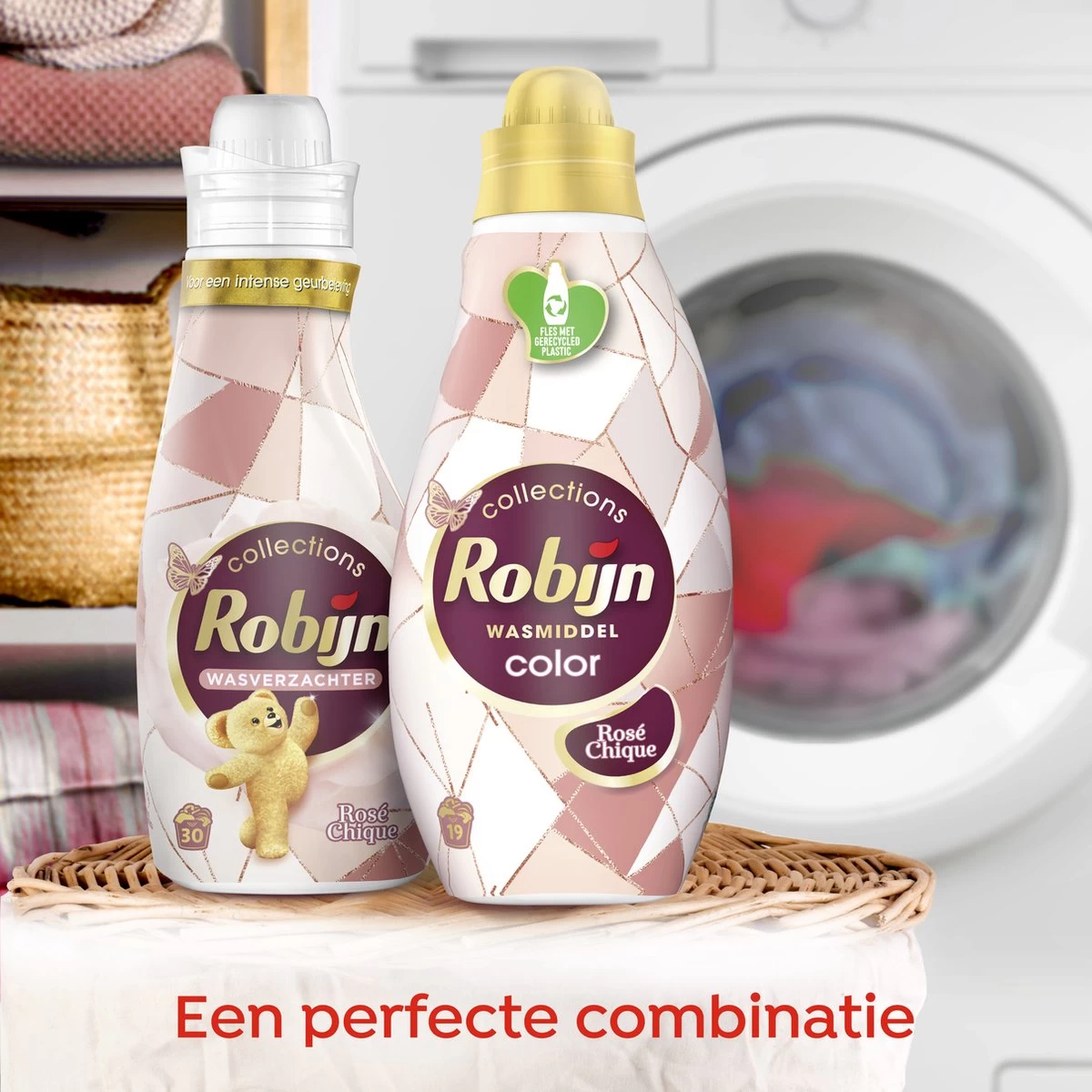 Robijn Klein & Krachtig Rosé Chique Vloeibaar Wasmiddel - 8 X 19 Wasbeurten - Voordeelverpakking - Afbeelding 8