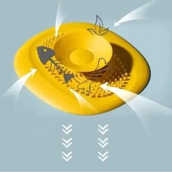 Luxe Doucheputje Afvoer Plug Zeef Stopper Stop - Universele Haarfilter Haarvanger Gootsteenstop Afvoerstop Onderdeel Afvoerputje Stopper Putje Rooster Voor Wastafel Gootsteen Spoelbak Bad Douchebak Keuken Wasbak Badkuip Aanrecht - Siliconen - Geel