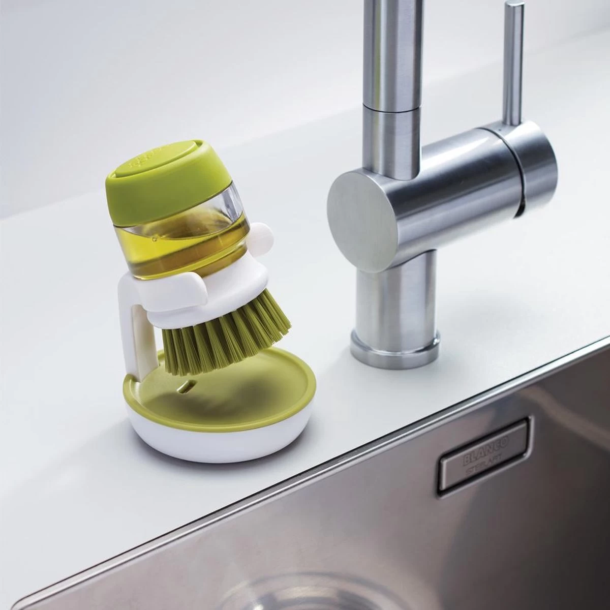 Joseph Joseph Afwasborstel Palm Scrub - Incl Houder - Grijs - Afbeelding 6