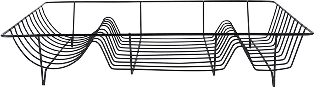 Present Time Afdruiprek - Linea Zwart Met Mat Zwarte Tray - 49x32x9,5cm - Afbeelding 3