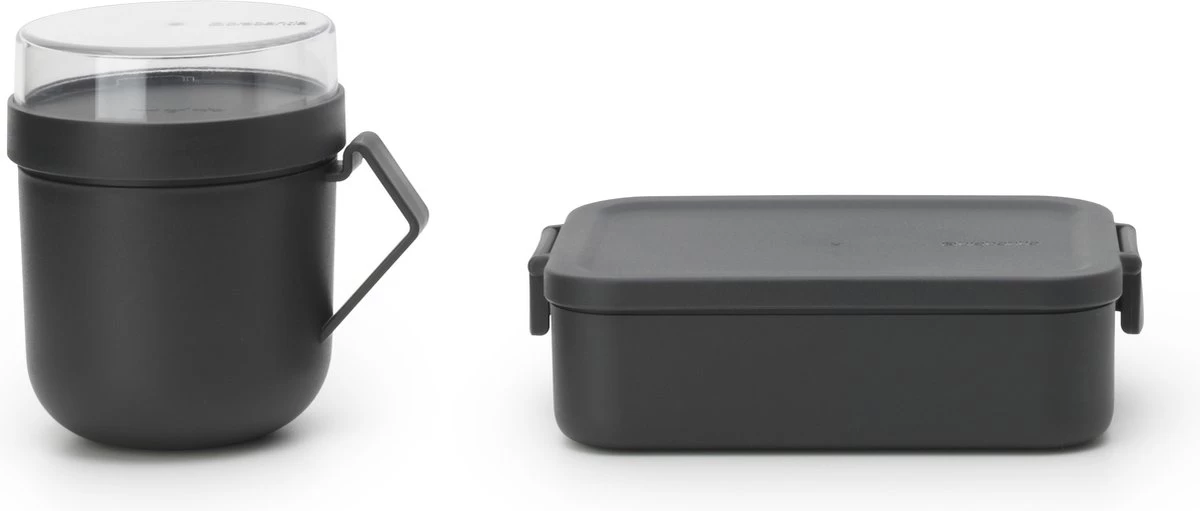 Brabantia Make & Take Lunchset - 2-delig - Kunststof - Dark Grey