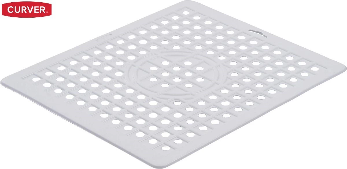Curver Gootsteenmat Rechthoekig - 26x32x1 Cm - Wit