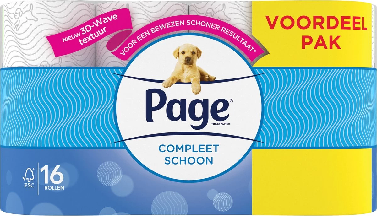 Page Wc Papier - Compleet Schoon Toiletpapier - 16 Rollen - Afbeelding 6