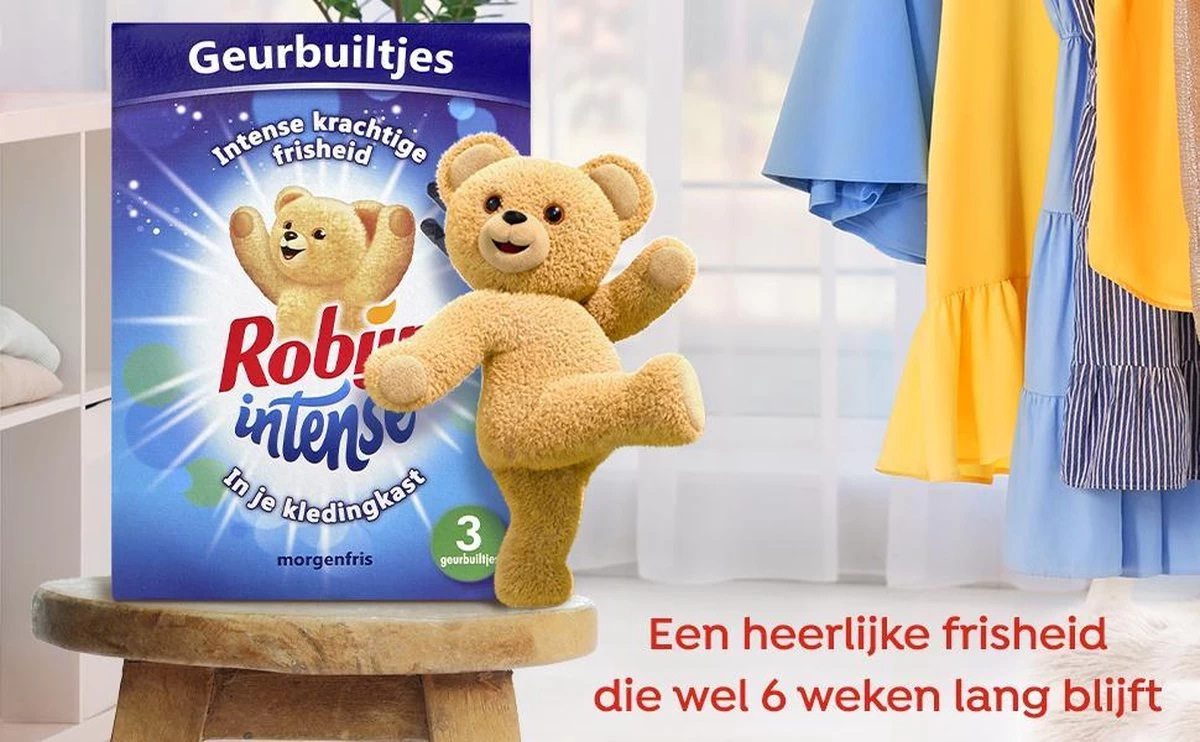 Robijn Geurbuiltje Intense 3 STUKS - Geur- Geurbuiltjes- Geurzakjes Voor In De Kledingkast - Afbeelding 3