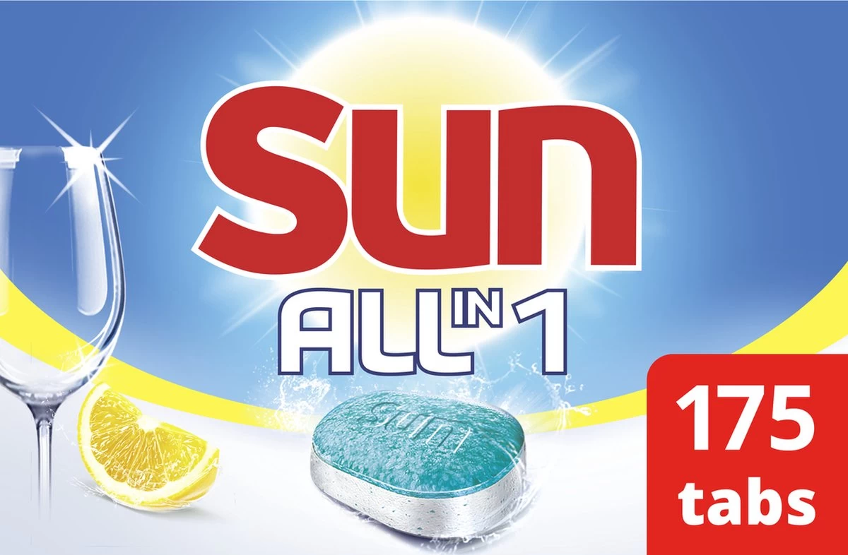 SUNĀ® Sun All-In-1 Citroen Vaatwastabletten - 7 X 24 Tabletten - Voordeelverpakking - Afbeelding 8