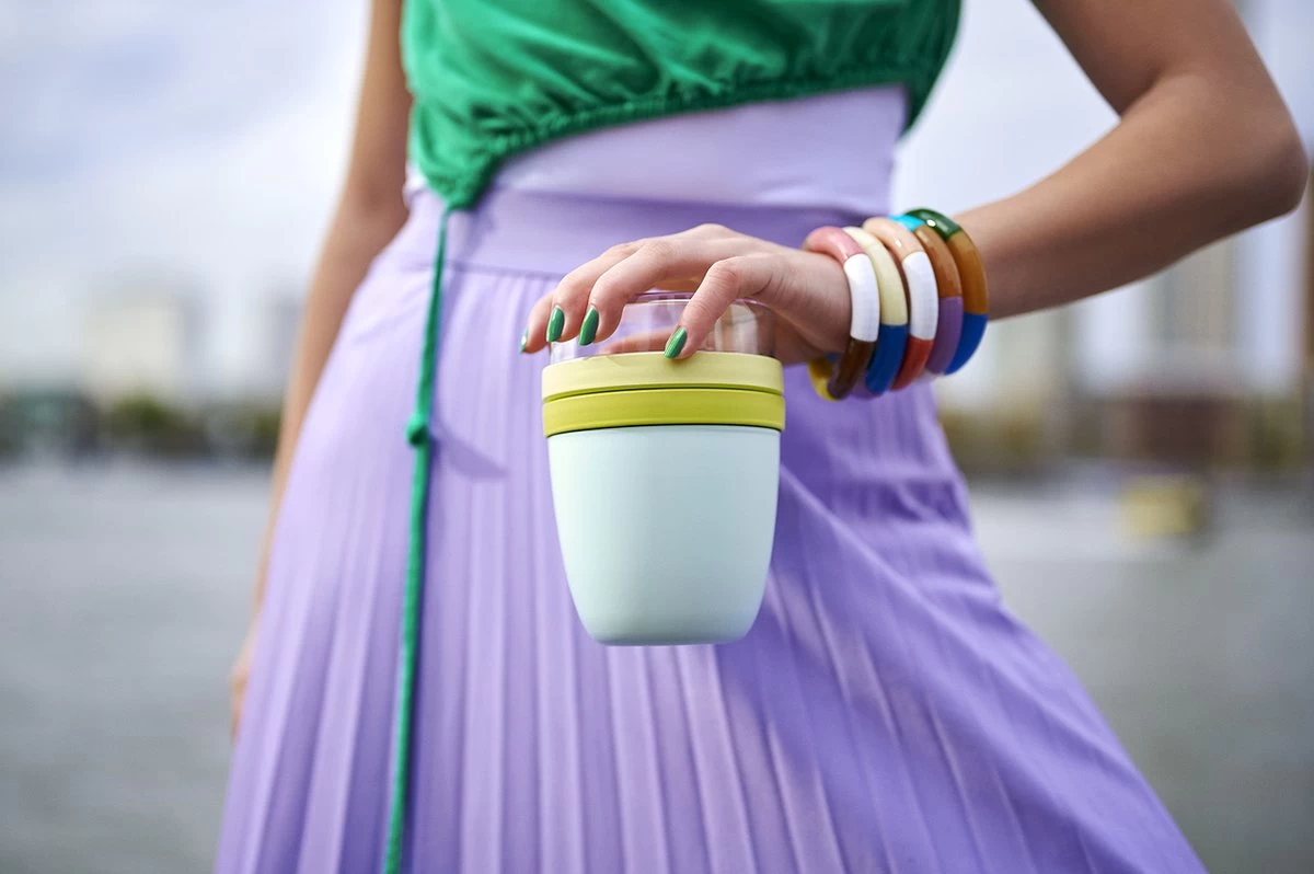 Mepal – Limited Edition Lunchpot Ellipse – Praktische Muesli Beker To Go – Lemon Vibe – Geschikt Voor Vriezer, Magnetron En Vaatwasser- Onbeperkt Genieten - Afbeelding 2