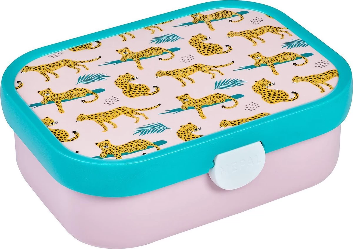 Mepal – Lunchset Campus (pu + Lb) – Pop-up Drinkfles En Broodtrommel Voor Kinderen – Leopard – Bento Box – Lekvrij - Afbeelding 2