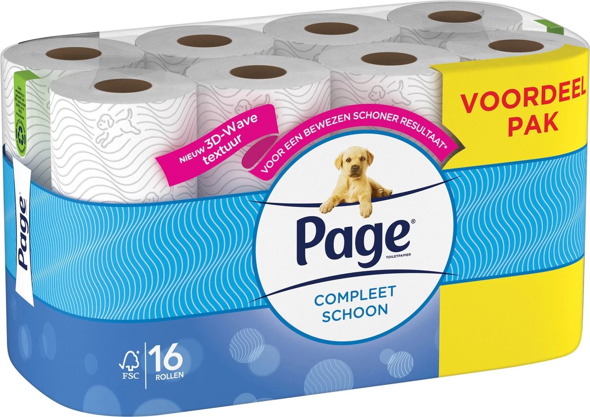 Page Wc Papier - Compleet Schoon Toiletpapier - 16 Rollen - Afbeelding 5