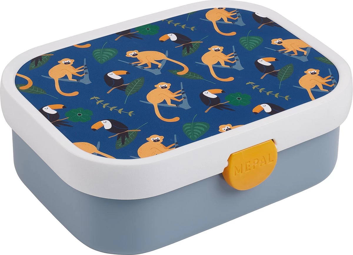 Mepal – Lunchset Campus (pu + Lb) – Pop-up Drinkfles En Broodtrommel Voor Kinderen – Jungle – Bento Box – Lekvrij - Afbeelding 2