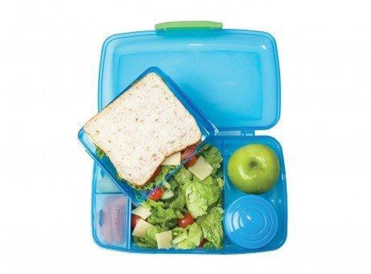 Sistema Bento Box 1.76L Met Boterhamlade - Doorzichtig/Paars - Afbeelding 3