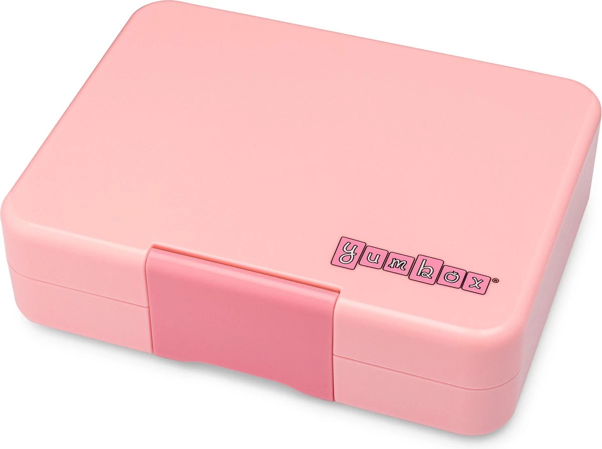 Yumbox Snack - Lekvrije Bento Box Lunchbox - 3 Vakken - Coco Roze / Rainbow Tray - Afbeelding 2