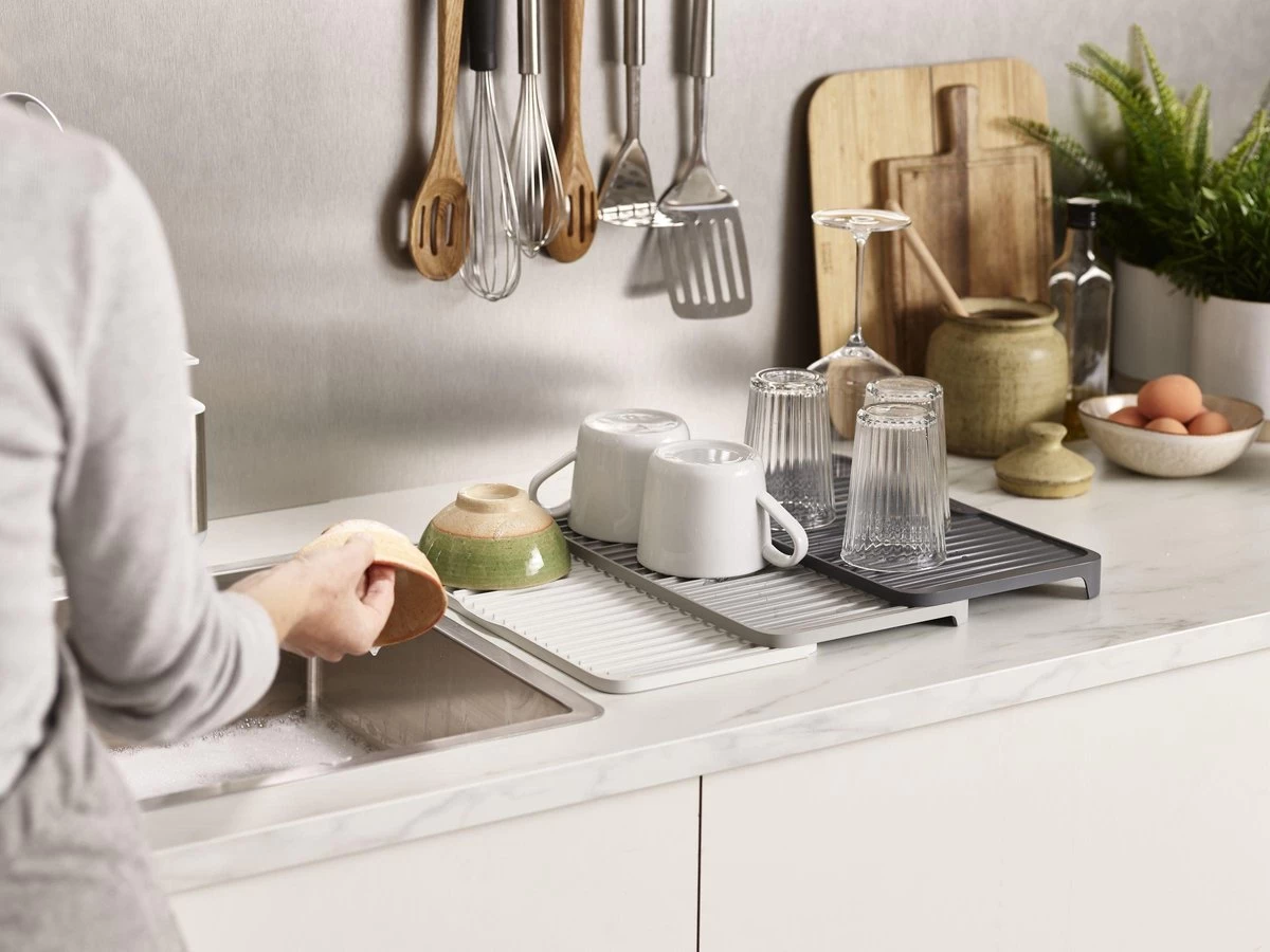 Joseph Joseph - Tier - Afdruipmat - Uitschuifbaar - Grijs - Afbeelding 3