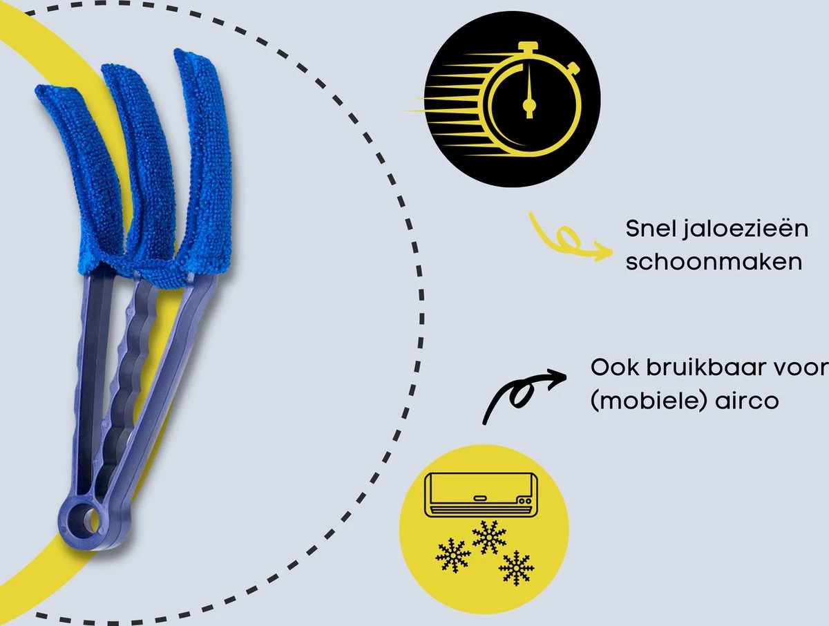 Merkloos Jaloezie Reiniger Plumeau - Jaloezie Stoffer - Lamellen Reiniger - Stof Verwijderen - Lamellen Stofvrij - Afbeelding 2