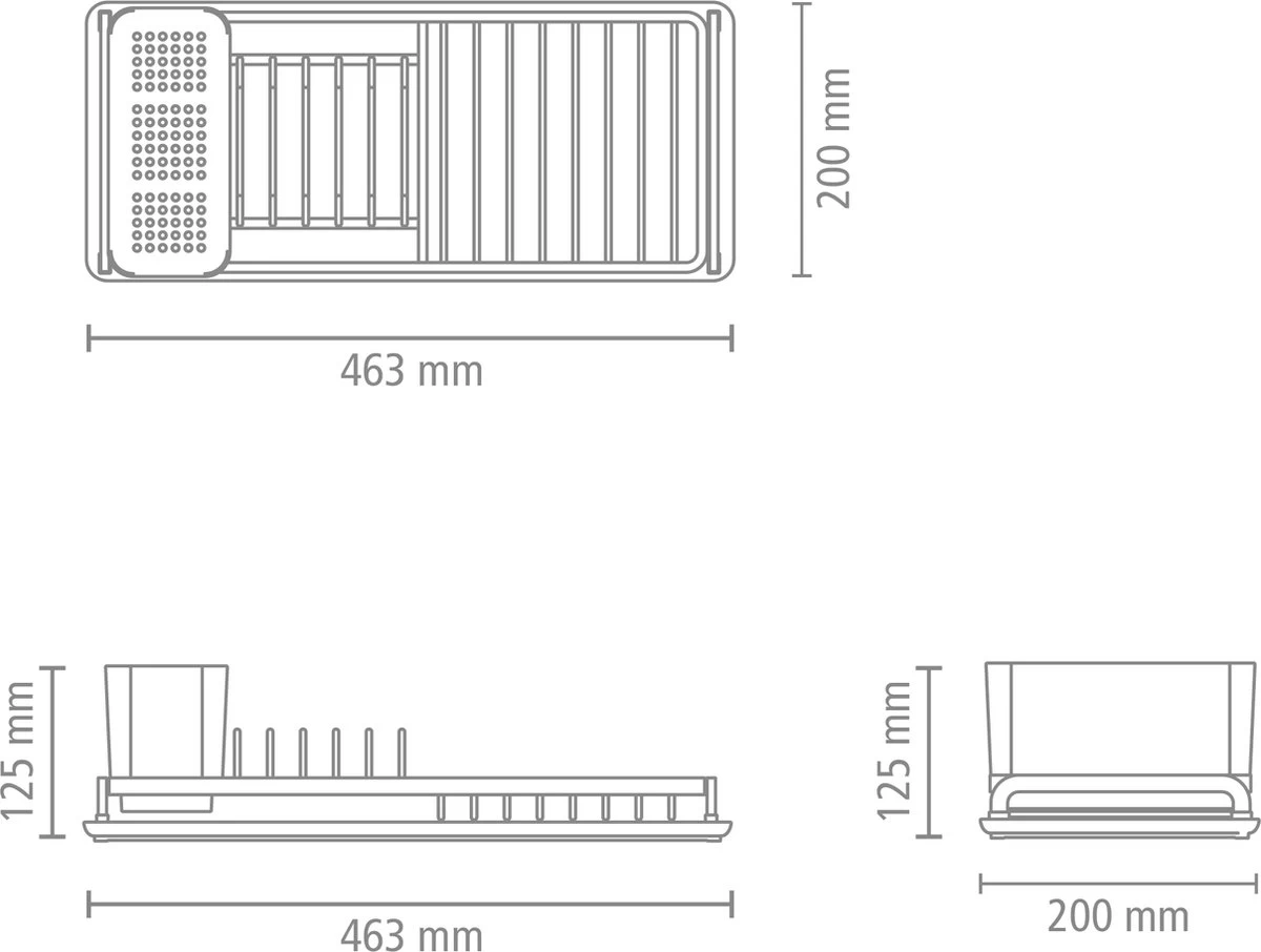 Brabantia SinkSide Afdruiprek Compact - Dark Grey - Afbeelding 2