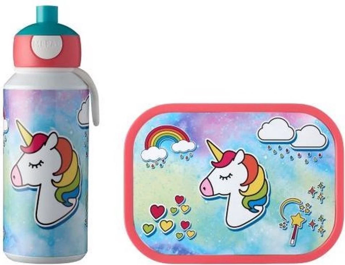 Mepal – Lunchset Campus (pu + Lb) – Pop-up Drinkfles En Broodtrommel Voor Kinderen – Unicorn – Bento Box – Lekvrij - Afbeelding 10
